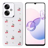 Coverzone Xiaomi Poco C65 ile uyumlu Kılıf Airbag Köşeli 2mm Kamera Çıkıntı Korumalı Simli Şeffaf Baskılı Z-Kutup Kapak Kiraz