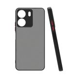 Coverzone Xiaomi Poco C65 ile uyumlu Kılıf Hux Kapak Şık ve Dekoratif Model Toz Kir ve Darbelere Karşı Koruma Yükseltilmiş Kenarlar ile Ekstra Koruma Siyah