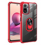 Coverzone Xiaomi Poco M5S İle Uyumlu Kılıf Yüzük Tutma Aparatlı Stand Olabilen 360 derece dönebilen, Xiaomi Poco M5S Uyumlu Kılıf Freez Kırmızı