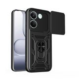 Coverzone Xiaomi Poco X8 Pro ile Uyumlu PhoenixShield Sürgülü Kamera Korumalı Kapak, Tam Koruma Manyetik Vega Kapak X8 Pro Kılıf Siyah