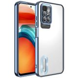 Coverzone Xiaomi Redmi 10 ile uyumlu Kılıf Kamera Korumalı Logo Gösteren Parlak renk kenar çizgileri ile şık bir tasarım Colored Z-Omega Kapak Mavi Açık