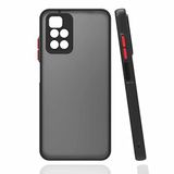 Coverzone Xiaomi Redmi 10 İle Uyumlu Kılıf Lastik Desen Kenar Kamera Korumalı Parmak izi yapmayan tozdan ve kirden koruyan Xiaomi Redmi 10 İle Uyumlu Kılıf Arkası Şeffaf Halx SİYAH