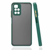 Coverzone Xiaomi Redmi 10 İle Uyumlu Kılıf Lastik Desen Kenar Kamera Korumalı Parmak izi yapmayan tozdan ve kirden koruyan Xiaomi Redmi 10 İle Uyumlu Kılıf Arkası Şeffaf Halx YEŞİL
