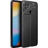 Coverzone Xiaomi Redmi 10c Ile Uyumlu Kılıf Niss Silikon Deri Görünümlü Siyah