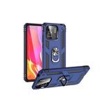 Coverzone Xiaomi Redmi 10c Ile Uyumlu Kılıf Shockproof Standlı Yüzük Tutuculu Mega Case Mavi