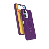 Coverzone Xiaomi Redmi 13C ile uyumlu Kılıf MagSafe ile uyumlu Z-Samara Kapak Wireless Şarj Özellikli Stand Olabilen Redmi 13C kilif Derin Mor