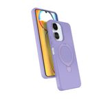 Coverzone Xiaomi Redmi 13C ile uyumlu Kılıf MagSafe ile uyumlu Z-Samara Kapak Wireless Şarj Özellikli Stand Olabilen Redmi 13C kilif Lila