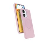 Coverzone Xiaomi Redmi 13C ile uyumlu Kılıf MagSafe ile uyumlu Z-Samara Kapak Wireless Şarj Özellikli Stand Olabilen Redmi 13C kilif Pembe