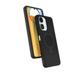 Coverzone Xiaomi Redmi 13C ile uyumlu Kılıf MagSafe ile uyumlu Z-Samara Kapak Wireless Şarj Özellikli Stand Olabilen Redmi 13C kilif Siyah
