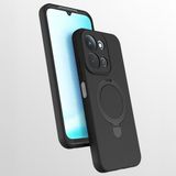 Coverzone Xiaomi Redmi 15 ile uyumlu Kılıf MagSafe ile uyumlu Z-Samara Kapak Wireless Şarj Özellikli Stand Olabilen Redmi 15 kilif Siyah