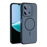 Coverzone Xiaomi Redmi 15C İle Uyumlu Kamera Lens Korumalı Kılıf Magsafe Uyumlu Kablosuz Şarj Özellikli Tea Silikon Telefon Kılıfı Lacivert