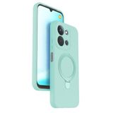 Coverzone Xiaomi Redmi 15C ile uyumlu Kılıf MagSafe ile uyumlu Z-Samara Kapak Wireless Şarj Özellikli Stand Olabilen Redmi 15C kilif Su Yeşili