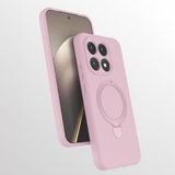 Coverzone Xiaomi Redmi 15T ile uyumlu Kılıf MagSafe ile uyumlu Z-Samara Kapak Wireless Şarj Özellikli Stand Olabilen Redmi 15T kilif Pembe