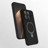 Coverzone Xiaomi Redmi 15T Pro ile uyumlu Kılıf MagSafe ile uyumlu Z-Samara Kapak Wireless Şarj Özellikli Stand Olabilen Redmi 15T Pro kilif Siyah