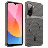 Coverzone Xiaomi Redmi A7 Pro ile uyumlu Karbon Kaplama Telefon Kılıfı, MagSafe ile Uyumlu, 2 mm Yükseltilmiş Kamera Korumalı, Kadife İç Yüzeyli, Darbe Emici Premium Volten Koruyucu Kılıf, Gri