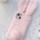 Coverzone Xiaomi Redmi Mi 9 Uyumlu Kılıf Peluş Tüylü Tavşan Kulak Silikon Tpu Oyuncak Kapak Açık Pembe