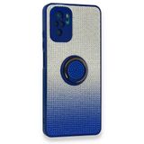 Coverzone Xiaomi Redmi Note 10 İle Uyumlu, Kılıf Stand Olabilen Yüzük Aparatlı Felicity Taşlı Renkli Sert Plastik Tam Uyum Sağlayan Xiaomi Redmi Note 10 için Uyumlu Telefon Kılıf