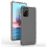 Coverzone Xiaomi Redmi Note 10S ile uyumlu Kılıf Z-Nitro Anti Shock Silikon Kapak Kamera Korumalı Antişok Airbag Köşe Korumalı Silikon Şeffaf Kılıf