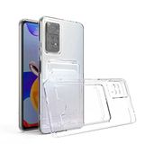 Coverzone Xiaomi Redmi Note 11S ile Uyumlu Kartlıklı Şeffaf Kamera Koruma Yükseltisi Z-Serta Silikon Anti-Şok Özellikli Köşeleri Airbag Şeffaf Telefon Kılıfı