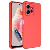 Coverzone Xiaomi Redmi Note 12 4G İle Uyumlu Kılıf Z-Mara Lansman Vieri Tam Koruma Arka Kapak Kamera Koruma Çıkıntılı Pürüzsüz Yüzey Kırmızı