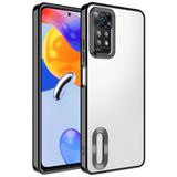 coverzone Xiaomi Redmi Note 12 Pro 4G ile uyumlu Kılıf Kamera Korumalı Logo Gösteren Omega Kapak Siyah, Coverzone