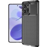 Coverzone Xiaomi Redmi Note 12 Pro 4G ile Uyumlu Kılıf Karbon Delüx Parmak Izi Yapmayan Ultra Slim Tpu Silikon
