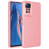 Coverzone Xiaomi Redmi Note 12 Pro 4G ile uyumlu Z-Jelly Kılıf Kamera Korumalı Simli Işılıtılı Renkli Parlak Silikon Kapak-Açık Pembe