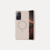 Coverzone Xiaomi Redmi Note 12 Pro 5G ile uyumlu Deri Görünmlü 2,5mm Kamera Koruma Çıkıntı Koruma Cowboy MagSafe ile uyumlu İç Kadife Yüzeyli Silikon Kılıf White