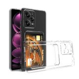 Coverzone Xiaomi Redmi Note 12 Pro 5G ile Uyumlu Kartlıklı Şeffaf Kamera Koruma Yükseltisi Z-Serta Silikon Anti-Şok Özellikli Köşeleri Airbag Şeffaf Telefon Kılıfı