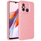Coverzone Xiaomi Redmi Note 12C ile uyumlu Z-Jelly Kılıf Kamera Korumalı Simli Işılıtılı Renkli Parlak Silikon Kapak-Açık Pembe