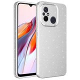 Coverzone Xiaomi Redmi Note 12C ile uyumlu Z-Jelly Kılıf Kamera Korumalı Simli Işılıtılı Renkli Parlak Silikon Kapak-Silver