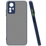 Coverzone Xiaomi Redmi Note 12S ile uyumlu Kılıf Hux Kapak Şık ve Dekoratif Model Toz Kir ve Darbelere Karşı Koruma Yükseltilmiş Kenarlar ile Ekstra Koruma Lacivert