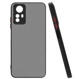 Coverzone Xiaomi Redmi Note 12S ile uyumlu Kılıf Hux Kapak Şık ve Dekoratif Model Toz Kir ve Darbelere Karşı Koruma Yükseltilmiş Kenarlar ile Ekstra Koruma Siyah