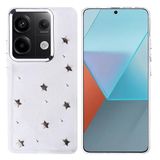 Coverzone Xiaomi Redmi Note 13 Pro 4G ile uyumlu Kılıf Airbag Köşeli 2mm Kamera Çıkıntı Korumalı Simli Şeffaf Baskılı Z-Kutup Kapak Yıldız