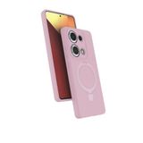Coverzone Xiaomi Redmi Note 13 Pro 4G ile uyumlu Kılıf MagSafe ile uyumlu Z-Samara Kapak Wireless Şarj Özellikli Stand Olabilen Redmi Note 13 Pro 4G kilif Pembe