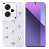 Coverzone Xiaomi Redmi Note 13 Pro Plus 5G ile uyumlu Kılıf Airbag Köşeli 2mm Kamera Çıkıntı Korumalı Simli Şeffaf Baskılı Z-Kutup Kapak Fiyonk