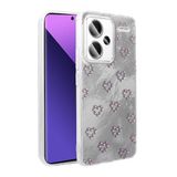 Coverzone Xiaomi Redmi Note 13 Pro Plus 5G İle Uyumlu Yüksek Kalite Kamera Koruma Çıkıntılı Figürlü Ponti Silikon Kapak Telefon Kılıfı Gümüş Kalp