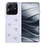 Coverzone Xiaomi Redmi Note 14 4G ile uyumlu Kılıf Airbag Köşeli 2mm Kamera Çıkıntı Korumalı Simli Şeffaf Baskılı Z-Kutup Kapak Fiyonk