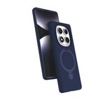 Coverzone Xiaomi Redmi Note 14 Pro 5G ile uyumlu Kılıf MagSafe ile uyumlu Z-Samara Kapak Wireless Şarj Özellikli Stand Olabilen Redmi Note 14 Pro 5G kilif Lacivert