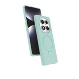 Coverzone Xiaomi Redmi Note 14 Pro 5G ile uyumlu Kılıf MagSafe ile uyumlu Z-Samara Kapak Wireless Şarj Özellikli Stand Olabilen Redmi Note 14 Pro 5G kilif Su Yeşili