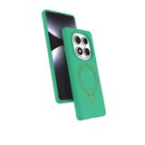 Coverzone Xiaomi Redmi Note 14 Pro 5G ile uyumlu Kılıf MagSafe ile uyumlu Z-Samara Kapak Wireless Şarj Özellikli Stand Olabilen Redmi Note 14 Pro 5G kilif Yeşil