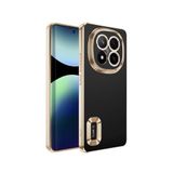 Coverzone Xiaomi Redmi Note 14 Pro Plus ile uyumlu Kılıf Kamera Korumalı Logo Gösteren Parlak renk kenar çizgileri ile şık bir tasarım Colored Z-Omega Kapak Gold