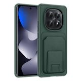 Coverzone Xiaomi Redmi Note 15 5G ile Uyumlu Kılıf Z-Bikart Kart Bölmeli Standlı Kilif, Deri Dokulu Yüzey, Darbe Emici Kenar Koruma, Arka Kapak Tasarımı Xiaomi Redmi Note 15 5G kilif Koyu Yeşil