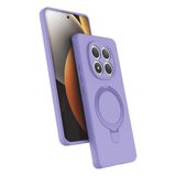 Coverzone Xiaomi Redmi Note 15 Pro 4G ile uyumlu Kılıf MagSafe ile uyumlu Z-Samara Kapak Wireless Şarj Özellikli Stand Olabilen Redmi Note 15 Pro 4G kilif Lila