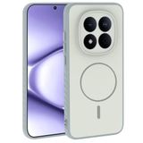 Coverzone Xiaomi Redmi Note 15 Pro 5G İle Uyumlu Kamera Lens Korumalı Kılıf Magsafe Uyumlu Kablosuz Şarj Özellikli Tea Silikon Telefon Kılıfı Gümüş