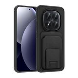 Coverzone Xiaomi Redmi Note 15 Pro ile Uyumlu Kılıf Z-Bikart Kart Bölmeli Standlı Kilif, Deri Dokulu Yüzey, Darbe Emici Kenar Koruma, Arka Kapak Tasarımı Xiaomi Redmi Note 15 Pro kilif Siyah