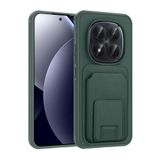 Coverzone Xiaomi Redmi Note 15 Pro Plus ile Uyumlu Kılıf Z-Bikart Kart Bölmeli Standlı Kilif, Deri Dokulu Yüzey, Darbe Emici Kenar Koruma, Arka Kapak Tasarımı Redmi Note 15 Pro Plus kilif Koyu Yeşil