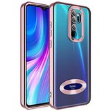Coverzone Xiaomi Redmi Note 8 Pro ile uyumlu Kılıf Kamera Korumalı Logo Gösteren Parlak renk kenar çizgileri ile şık bir tasarım Colored Z-Omega Kapak Siyah