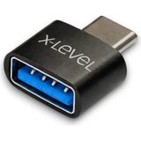 CoverZone Xotg 6716 | X-Level Type-C Otg Adaptör USB Dönüştürücü, Telefon ve Tablet Için USB Bellek Mouse Klavye Bağlama Aparatı, Veri Aktarım Adaptörü, Flash Disk Kamera Gamepad Mikrofon Bağlantı Otg Çevirici - Siyah