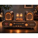 Coverzone Yeni Nesil Radyo FM AM SW 3 Bant Radyo Bluetooth 5.3 Hoparlör USB TF Kart Destekli Type-C Şarjlı Müzik Çalar 18650 Pilli TWS Stereo Taşınabilir Radyo 13cm x26cm | RX-998